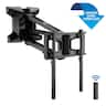 Mount-It! - Motorized Fireplace TV Wall Mount with Remote, Fits 40"–70" TVs, Height Adjustable - Black