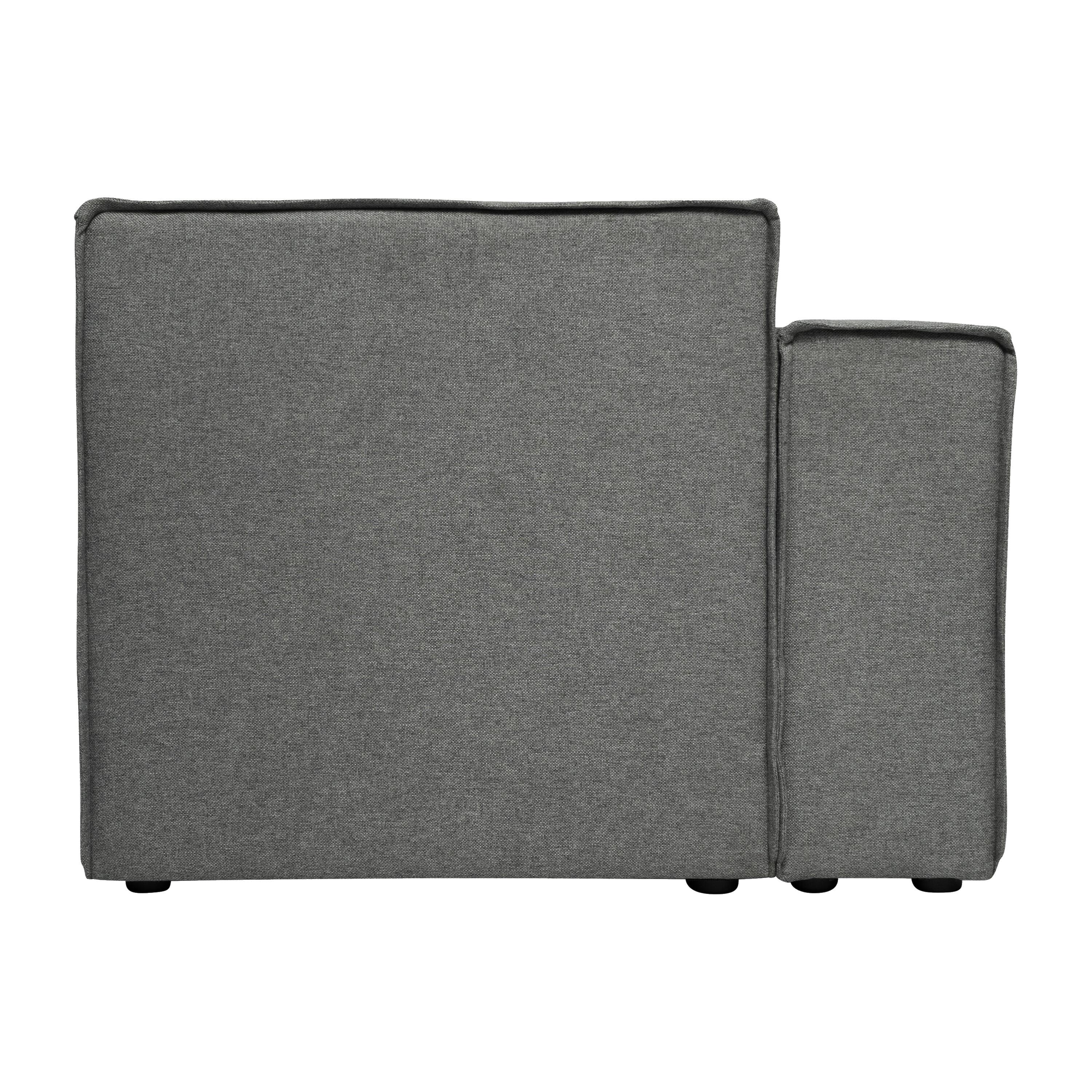 Alt View 7. Emma + Oliver - Farmount Modular Left Side Armchair with Arm Rest - Dark Gray.