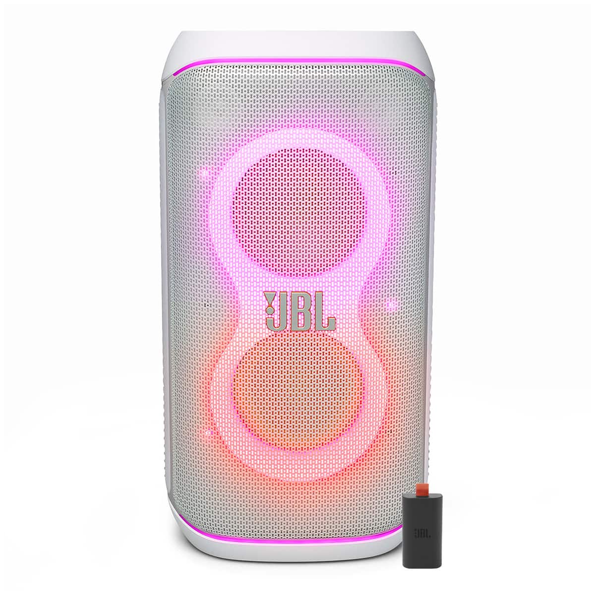 JBL - Partybox Club 120 Portable Party Speaker Bundle with Additional Battery 200 - White