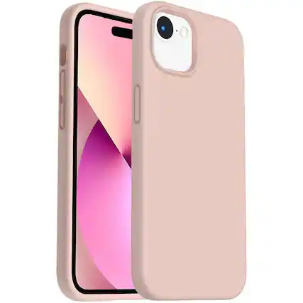 Front. Entronix - Entronix Case Compatible with iPhone 17e - Soft-Touch Liquid Silicone - Rose Gold.