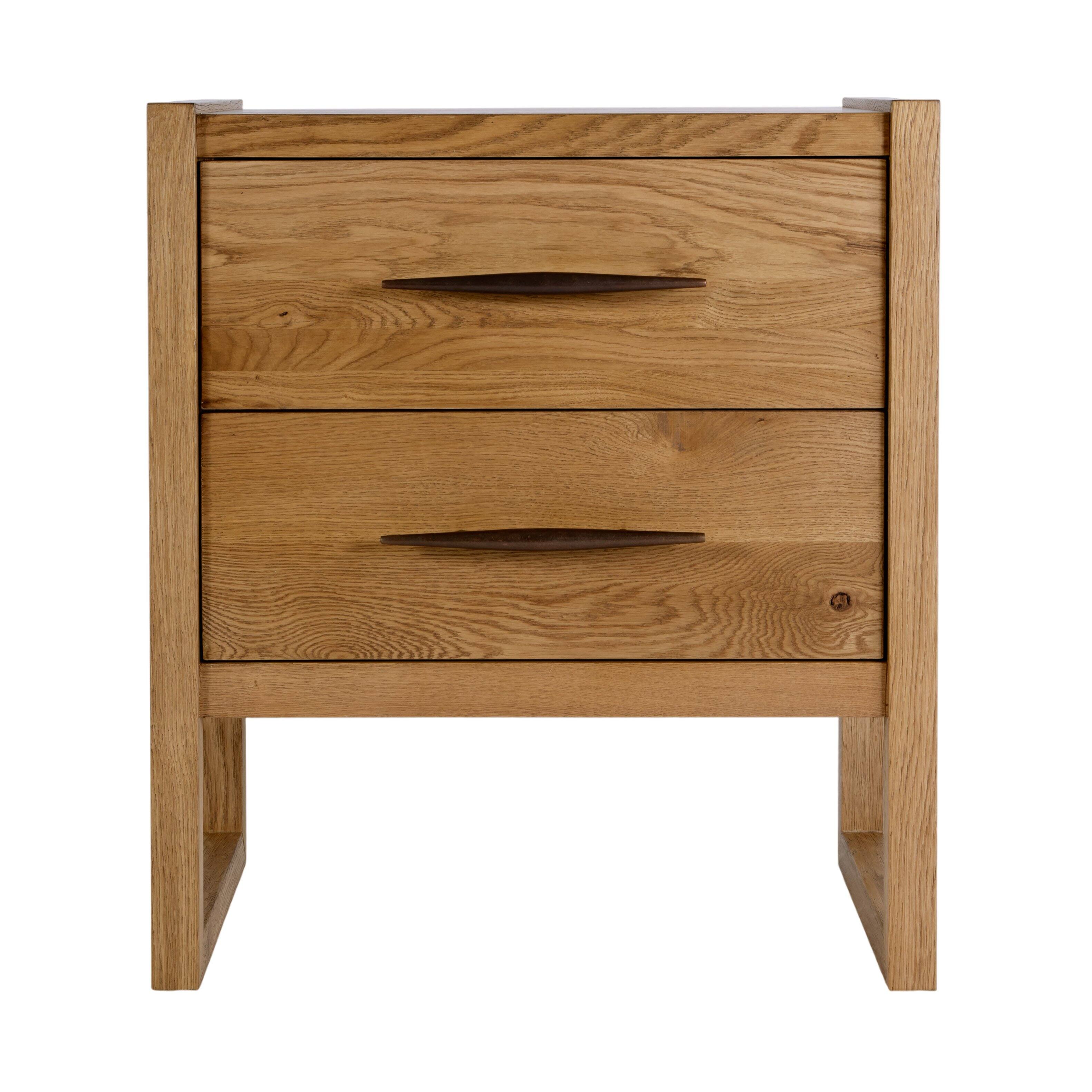 Alt View 2. Butler Specialty - Oakley 25 in. W Rectangular Wood 2 Drawer Nightstand, Light Brown, Natural - Light Brown,Natural.