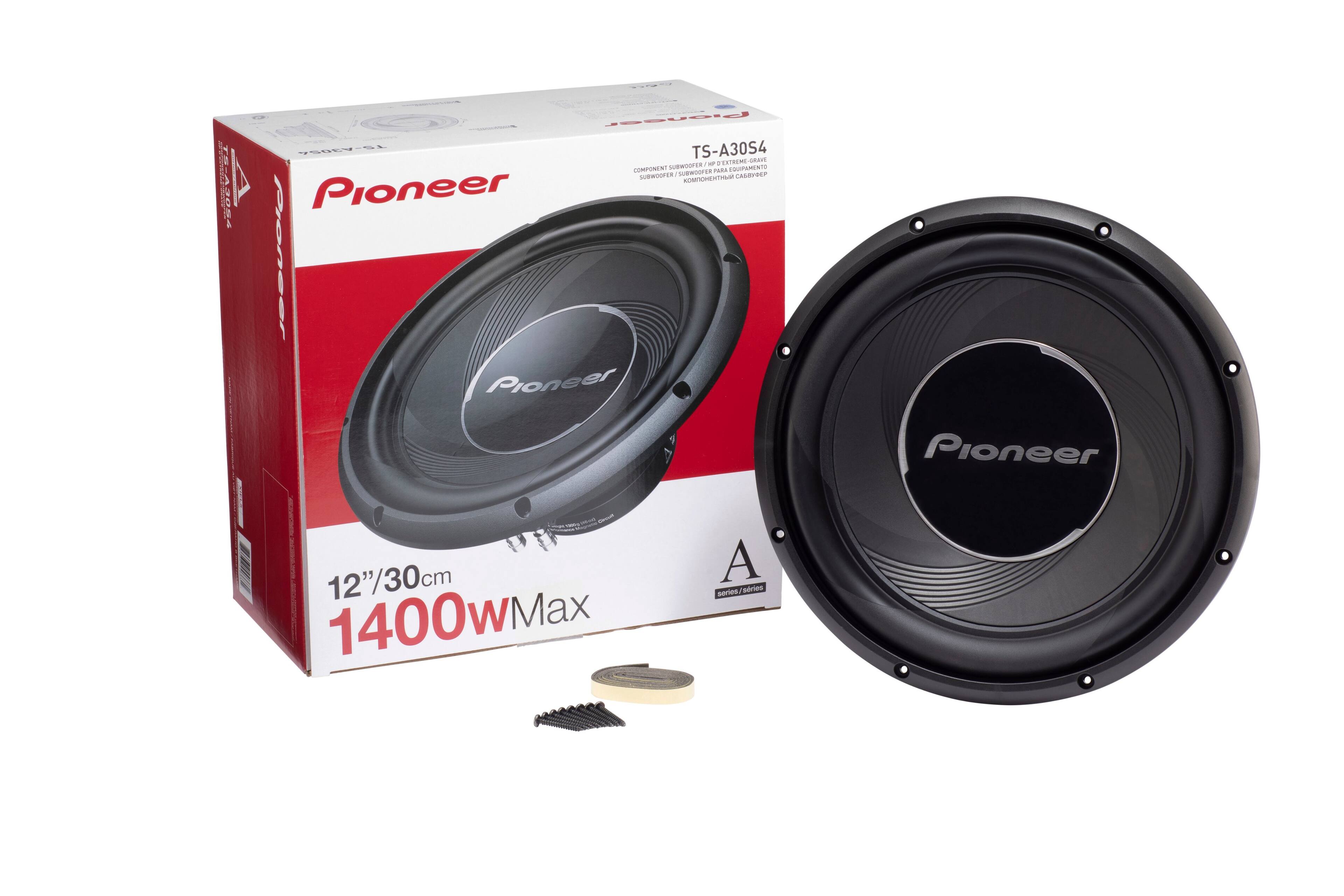 Cisheer TS-A30S4 addorada FELIMMI GRAVE TEA S - + | COMPONENT Patu UPAMENTO A SUBIIOES suBMUDrES CAAIREP CET SO TB-A30S4 PSUL Pioneer Pronser Pioneer | - 12/30cm A seriea pories 1400WMax Pioneer

TS-A30S4  
COMPONENT SUBWOOFER / EXTREME GRAVE  
12" / 30cm  
1400W Max
