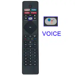 ALLIMITY - Voice Replacement Remote Control NH800UP, Fit for Philips LCD LED 4K Smart TV 24PFL6704/F7 32PFL5505/F7 43PFL5604/F7 - Black