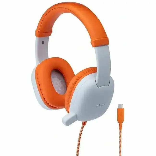 Front. Avid - AVID WonderEars AP-400 Headset - Stereo - Mini-phone (3.5mm) - Wired - 32 Ohm - 20 Hz to 20 kHz - Over-the-head, On-ear - Dual Color.