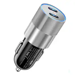 Stock Preferred - 1Pc 40W Dual USB Type-C Fast Car Charger Adapter