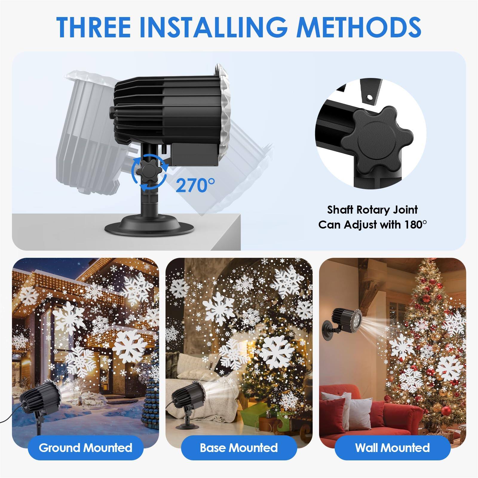 THREE INSTALLING METHODS

270° Shaft Rotary Joint Can Adjust with 180°

Ground Mounted

Base Mounted

Wall Mounted