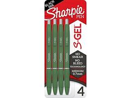 Sharpie - S-Gel Retractable Gel Pen, Medium Point, 0.7mm, Black Ink, 4/Pack (2195731)