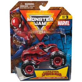 Marvel Spider-Man Monster Jam Truck Series 2 1:64 Die-Cast Ages 3+ - Red