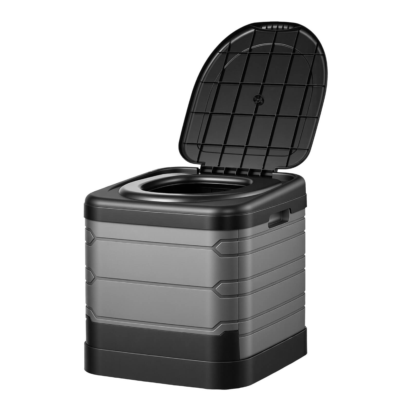 Alt View 5. VEVOR - Portable Toilet, 330 lbs Load Capacity,Folding Camping Toilet for Adults, Outdoor Travel Potty with Carry Bag,Trash Bags - Black.