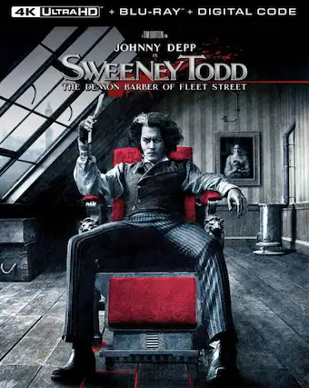 Front. Sweeney Todd: The Demon Barber of Fleet Street - 4K Blu-Ray.