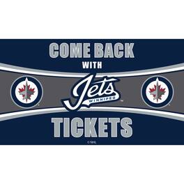 Evergreen Enterprises - Winnipeg Jets 28" x 16" Come Back With Tickets Door Mat - Multicolor