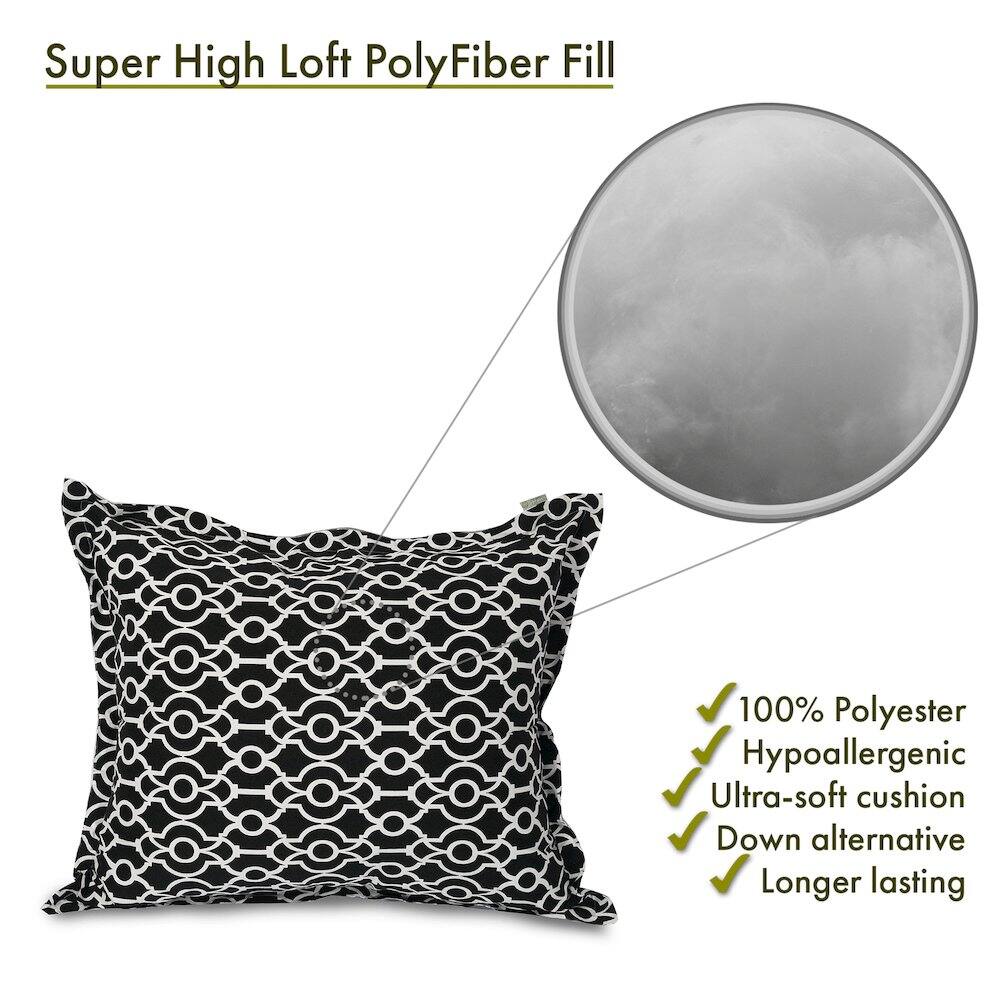 Super High Loft PolyFiber Fill

- 100% Polyester
- Hypoallergenic
- Ultra-soft cushion
- Down alternative
- Longer lasting