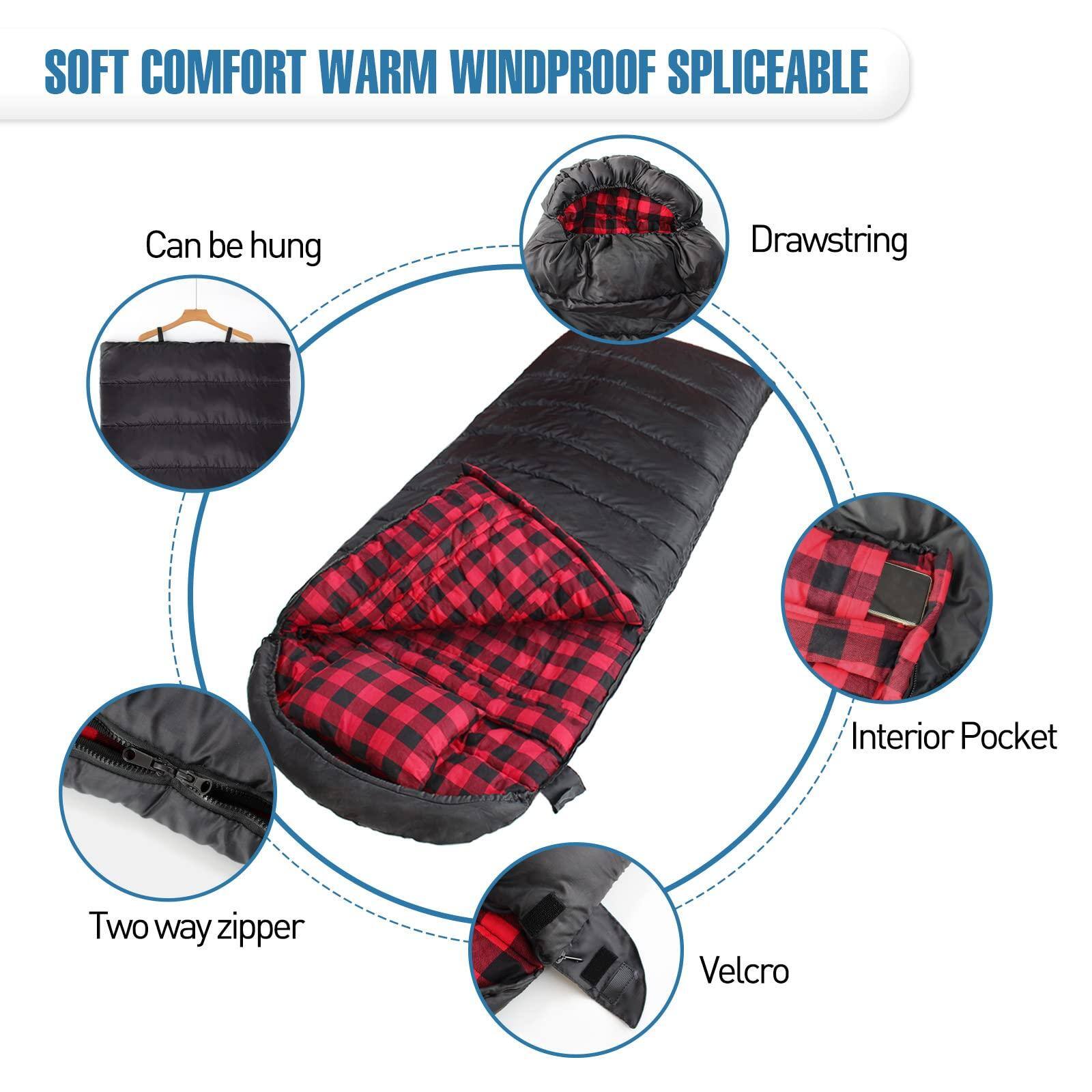 SOFT COMFORT WARM WINDPROOF SPLICEABLE

- Can be hung
- Drawstring
- Interior Pocket
- Two way zipper
- Velcro