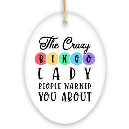 OrnamentallyYou - The Crazy Bingo Lady Ornament Funny Christmas Gift - Multi-colored