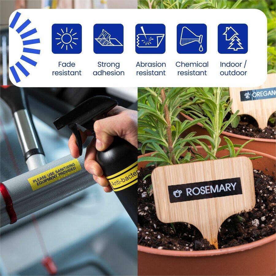 Fade resistant  
Strong adhesion  
Abrasion resistant  
Chemical resistant  
Indoor / outdoor  

PLEASE USE SANITIZING EQUIPMENT PROVIDED  

Anti-bacteria  

OREGANO  

ROSEMARY