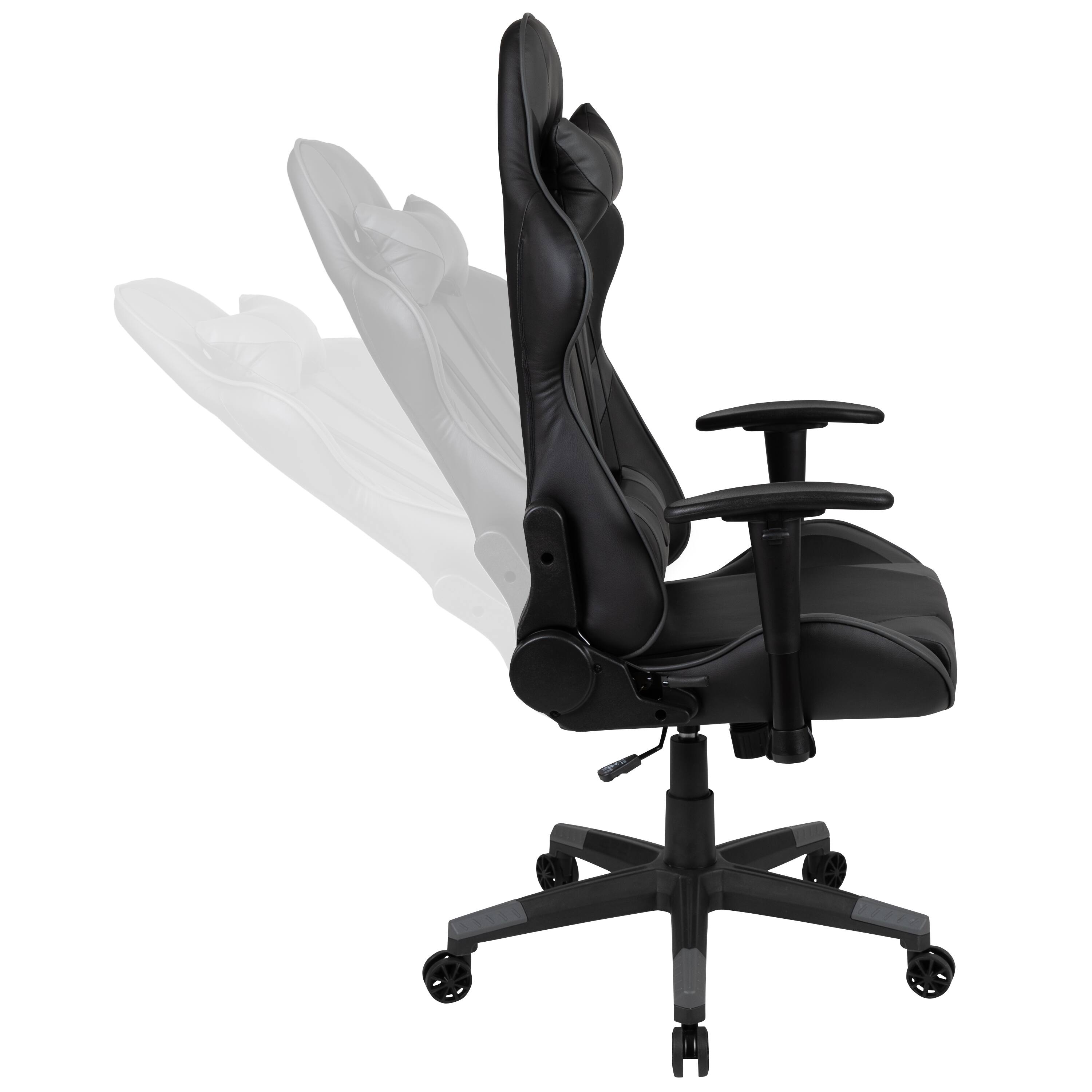 Alt View 10. Emma + Oliver - Gaming Desk Bundle - Cup/Headset Holder/Mouse Pad Top - Gray.