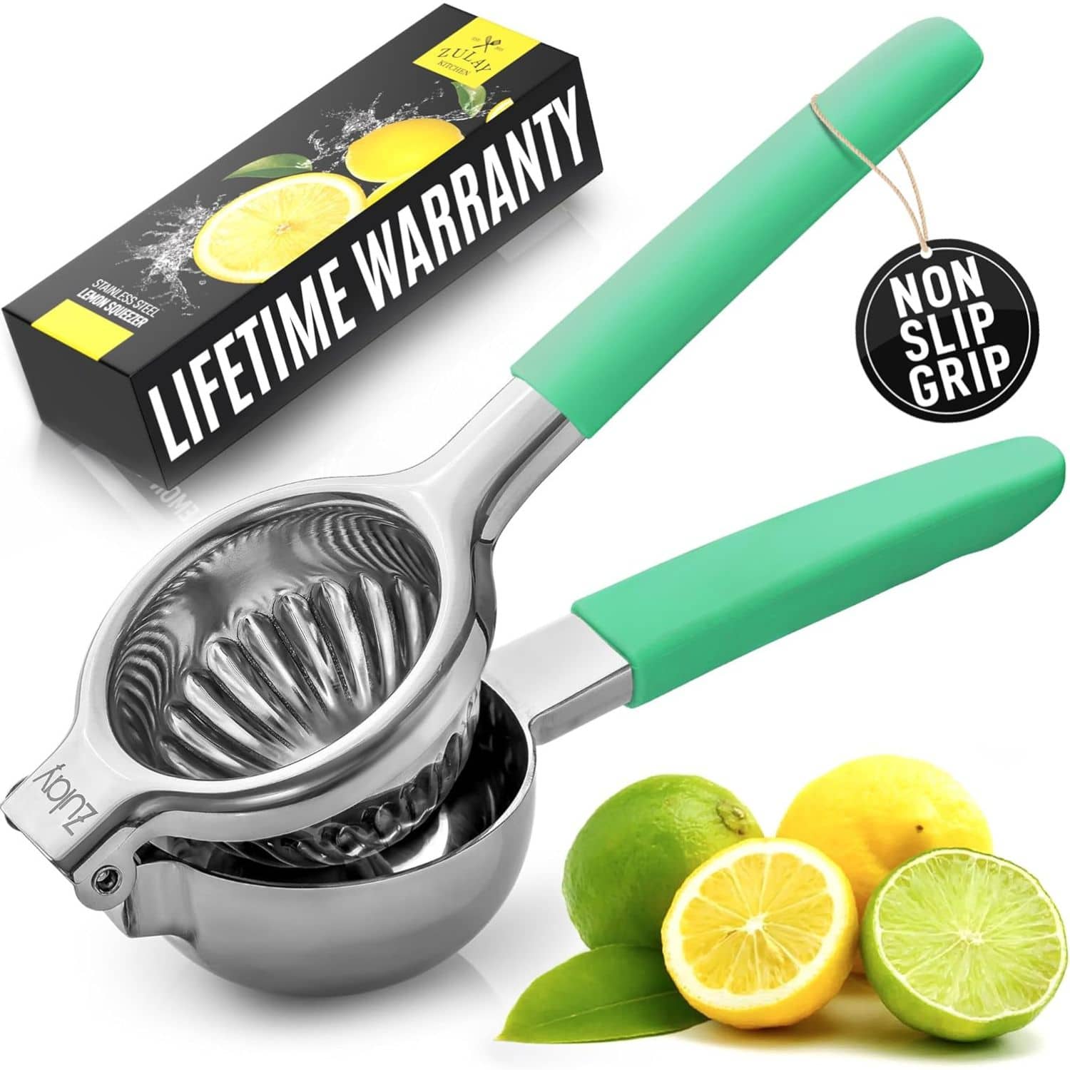 Zulay Kitchen - Stainless Steel Lemon Squeezer with Solid Metal Squeezer Bowl and Food Grade Silicone Handles - Mint price history on PriceWatchPro
