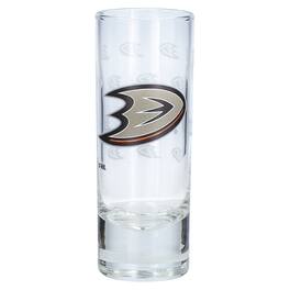 Logo Brands - Anaheim Ducks 2.5oz. Satin-Etched Tall Shot Glass - Multicolor