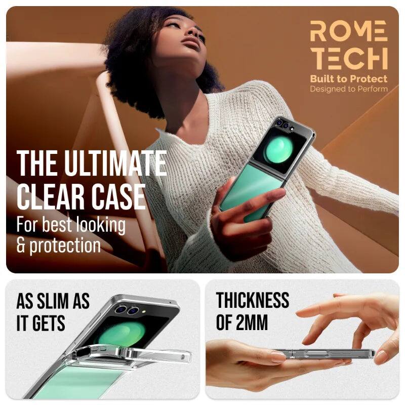 ROME TECH  
Built to Protect  
Designed to Perform  

THE ULTIMATE CLEAR CASE  
For best looking & protection  

AS SLIM AS IT GETS  

THICKNESS OF 2MM