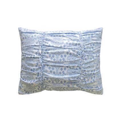 Front. BreeBe - Helena Ruffle Sham King - Blue.