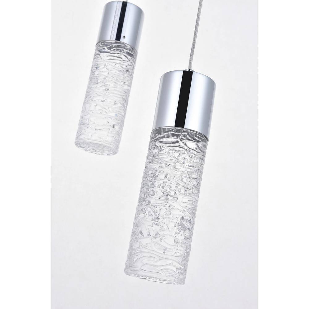 Alt View 8. Elegant Lighting - Constellation 3 light Chrome LED Pendant - Chrome.