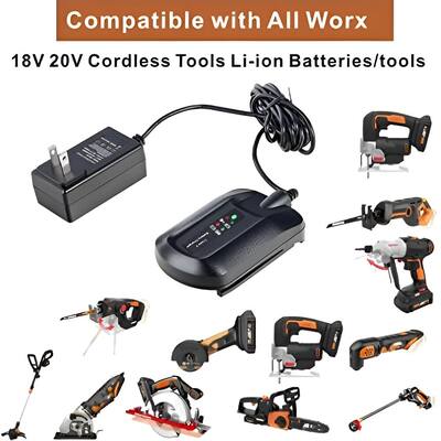 Worx WA3725 12V Lithium-Ion Rapid Charger – 3-Hour Charge Time, EU Plug