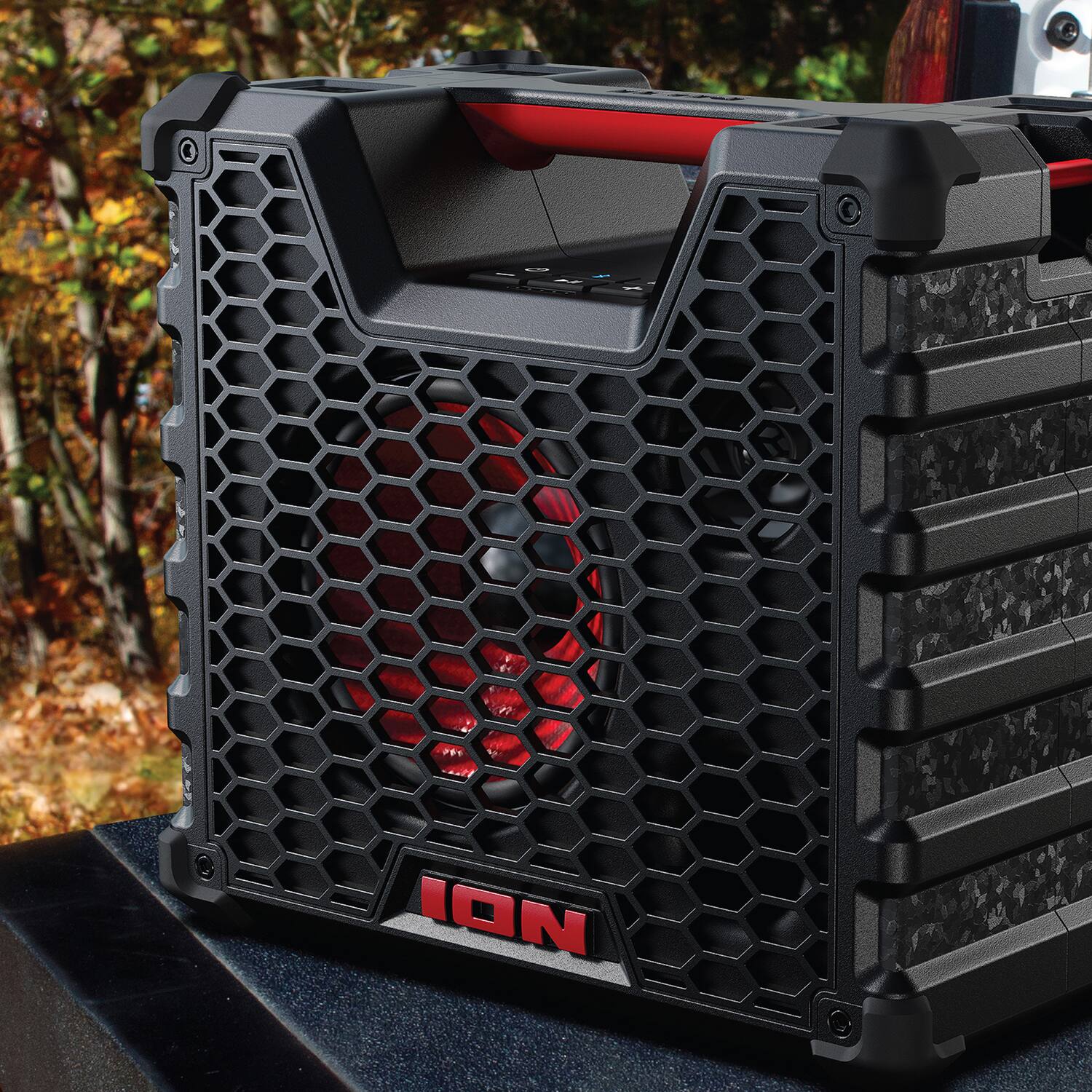 Alt View 2. ION Audio - Tailgater Tough Portable Bluetooth All-Weather Speaker with Lights and Stereo-Link - Black.