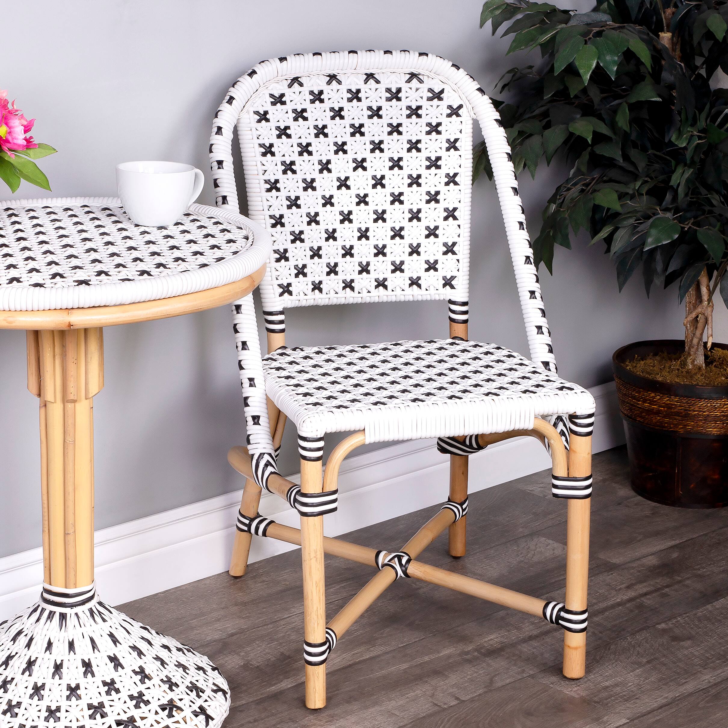 Alt View 8. Butler Specialty - Tenor 18.5 in. Seat Height Rattan Side Dining Chair with Back - White.