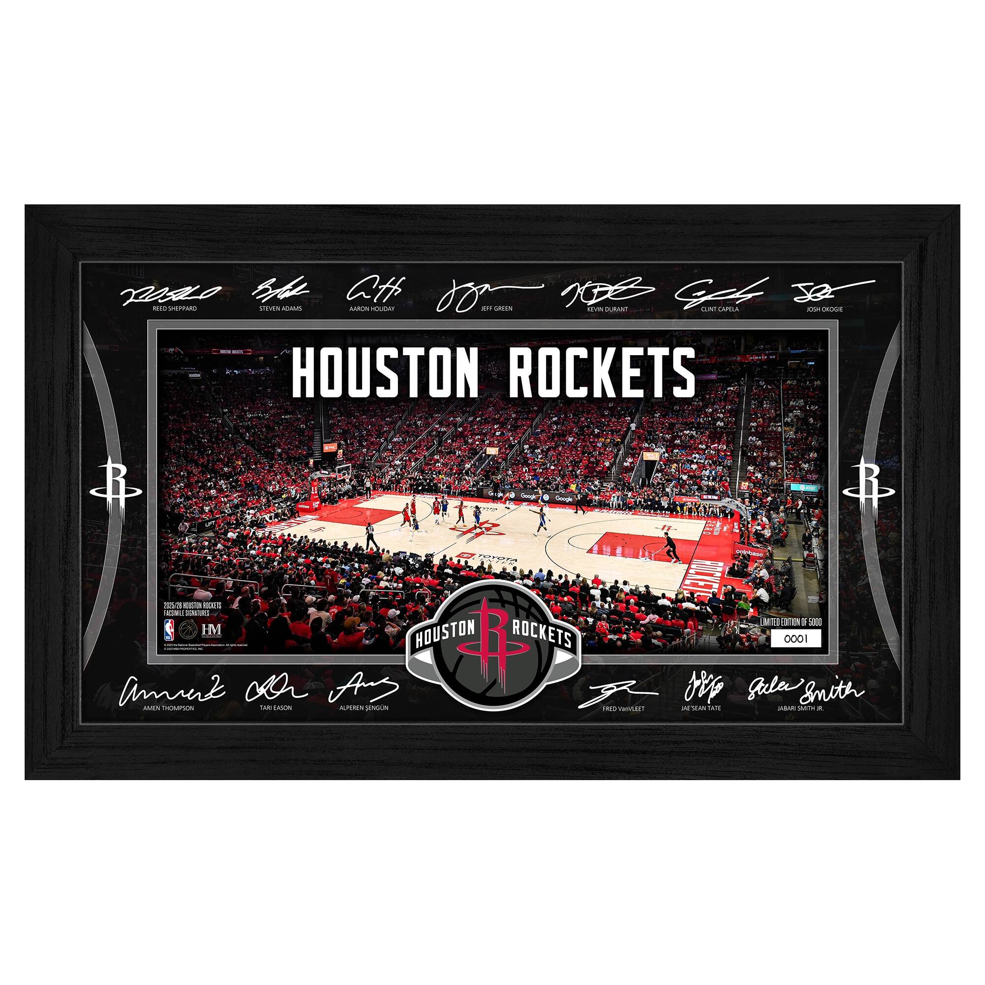Houston Rockets 2025 Signature Court Framed Picture