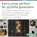 The text on the image is grouped as follows:
"Extra zone perfect for griddle greatness. The large center oval burner is perfect for cooking pancakes, searing steaks, or sauteing veggies on a griddle."