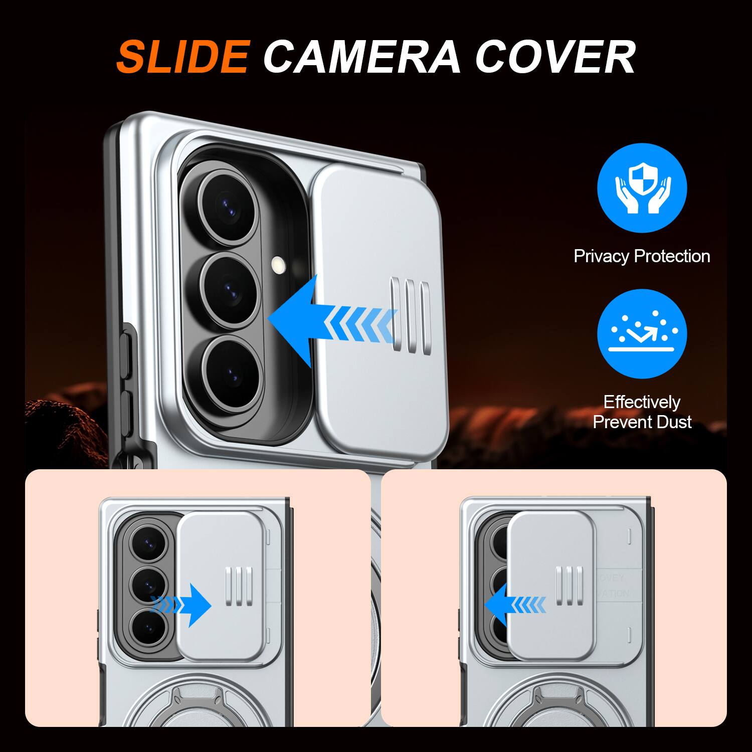 SLIDE CAMERA COVER

Privacy Protection

Effectively Prevent Dust
