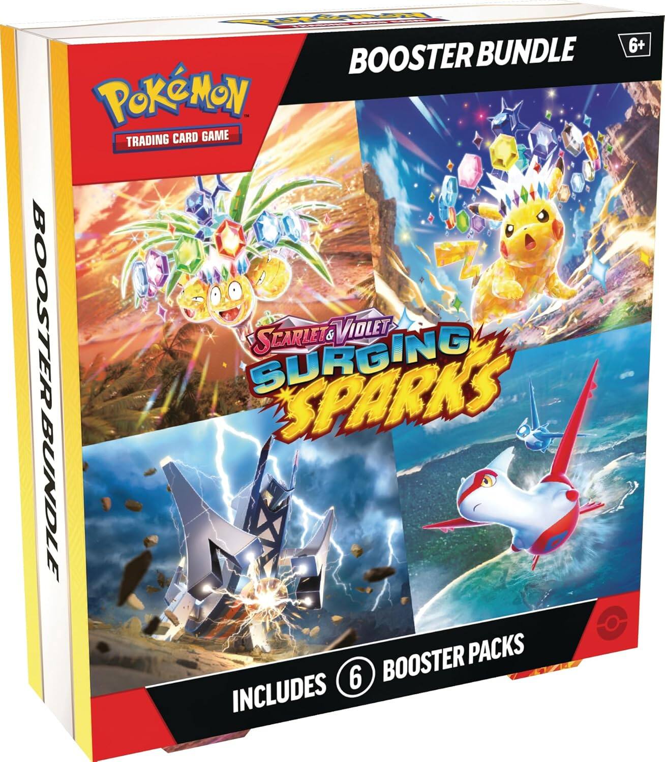 **Pokémon Trading Card Game**

**Scarlet & Violet Surging Sparks Booster Bundle**

**Booster Bundle**

**Includes 6 Booster Packs**

**6+**