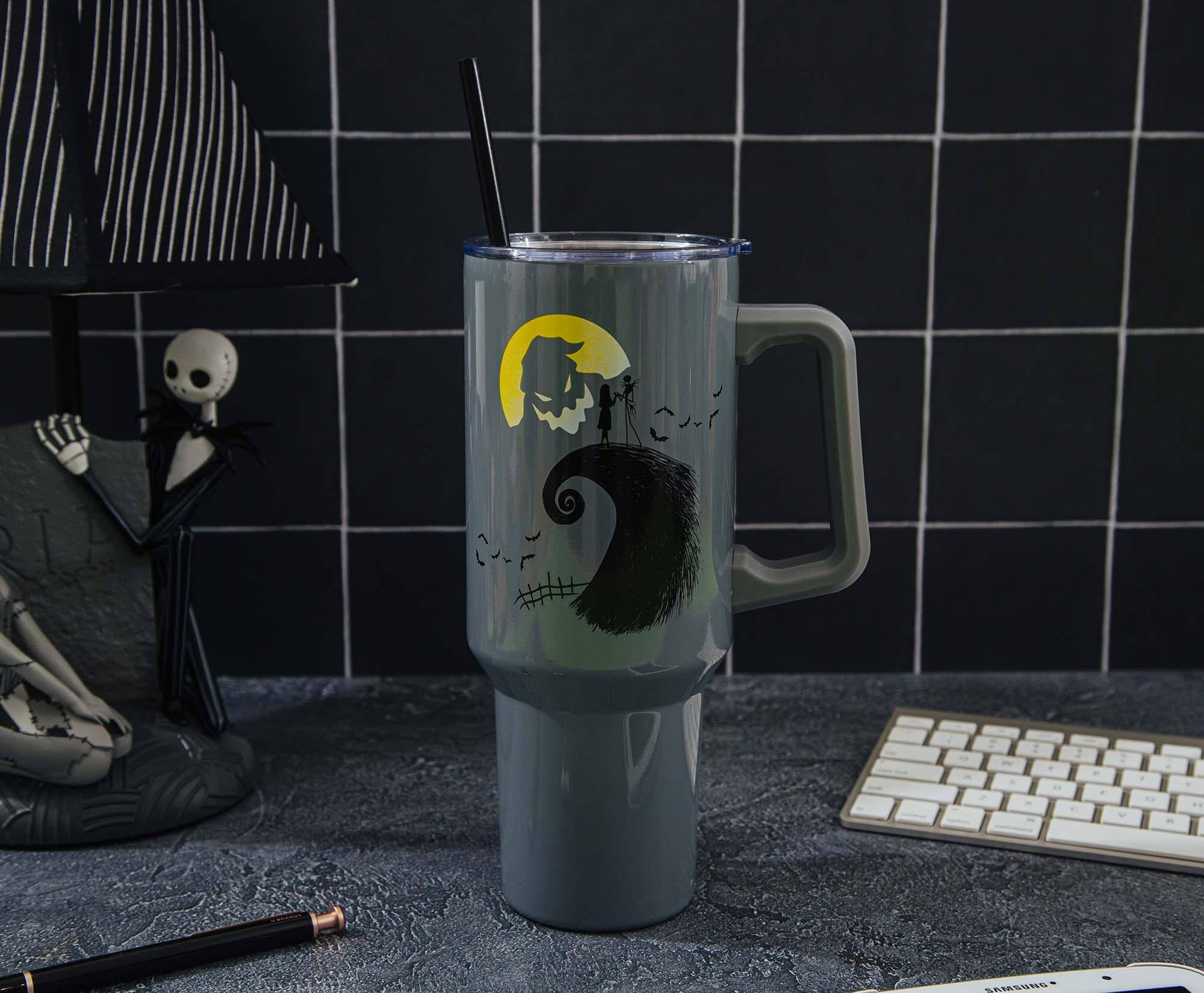 Alt View 2. Disney - Disney's The Nightmare Before Christmas Spiral Hill Stainless Steel Tumbler - Grey.