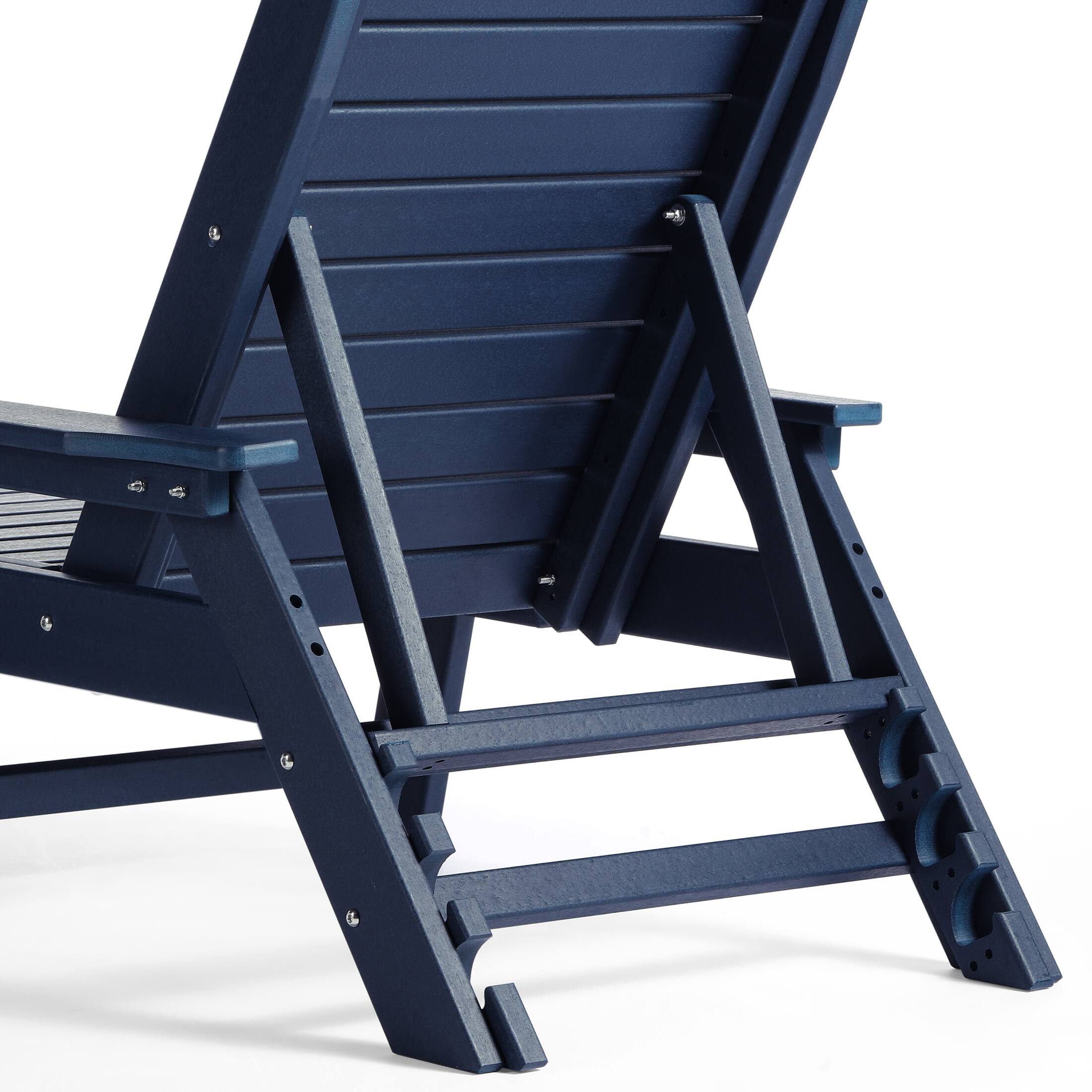 Alt View 6. WestinTrends - WestinTrends Malibu Poly Reclining Chaise Lounge - Navy Blue.