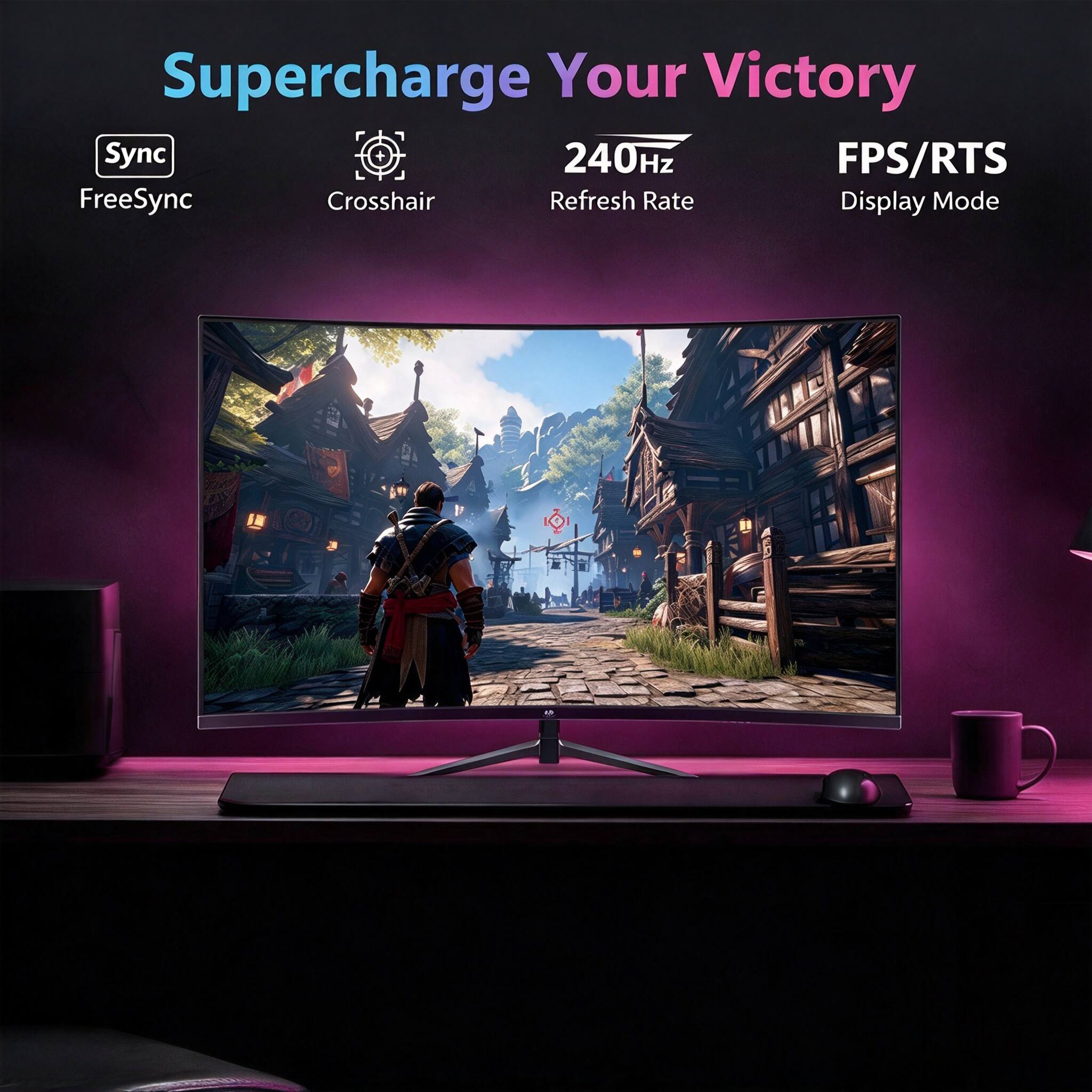 Supercharge Your Victory  
Sync + FreeSync  
240Hz Refresh Rate  
Crosshair  
FPS/RTS Display Mode