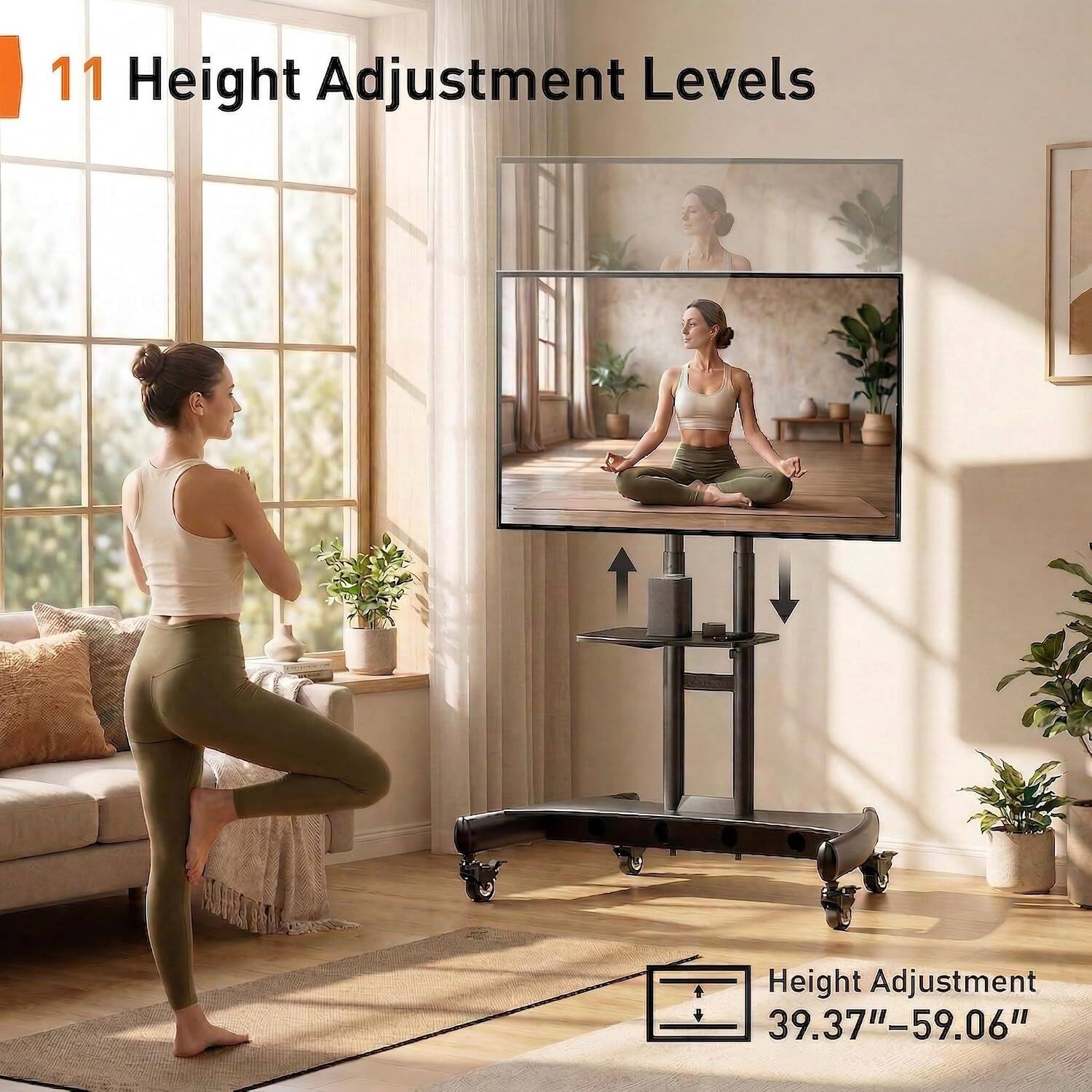 11 Height Adjustment Levels  
Height Adjustment 39.37"-59.06"