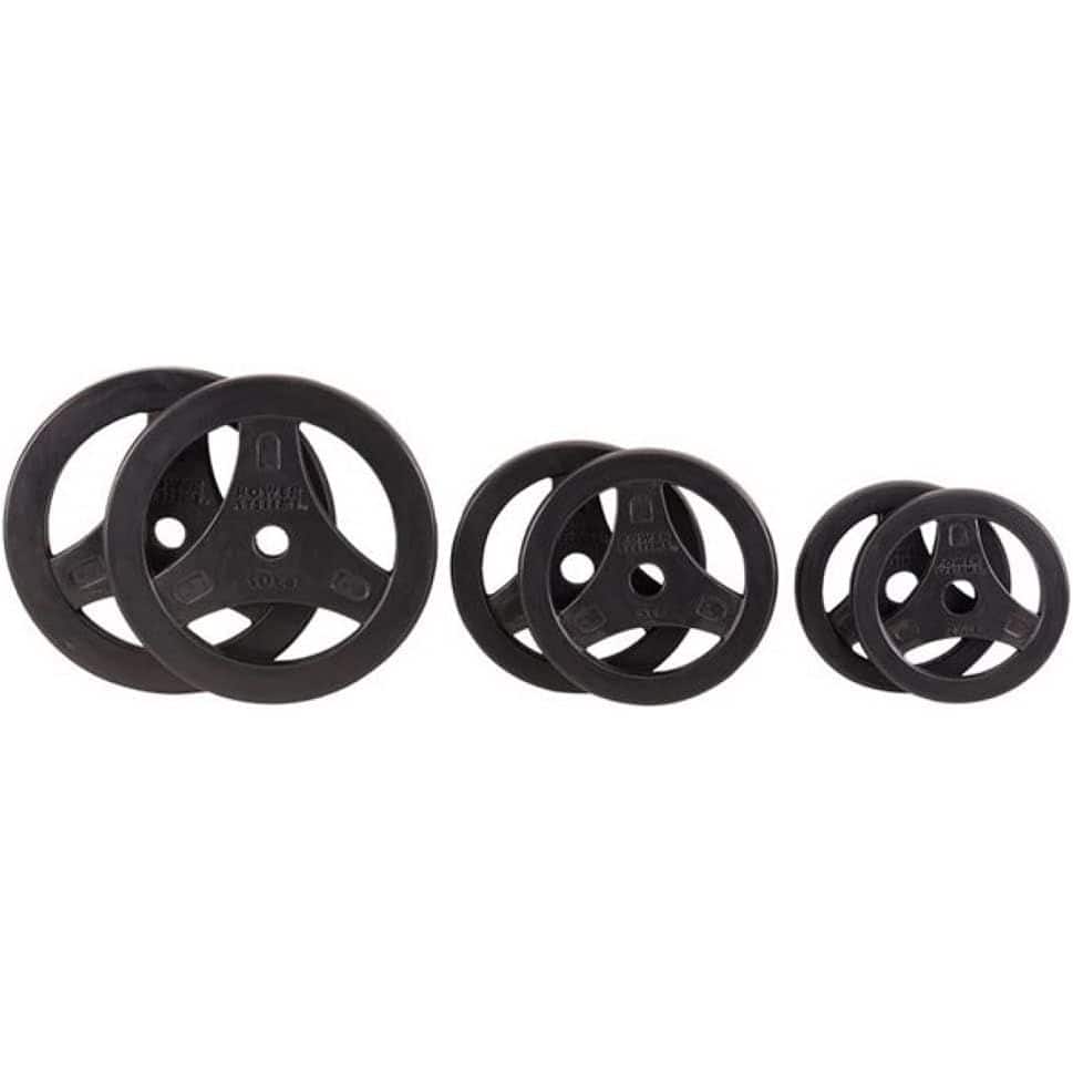 Power Systems - Full Barbell Plate Set w/Hand Grips - Includes 35 Pounds of Starter Plates - 10/5/2.5 lbs - Black price history on PriceWatchPro