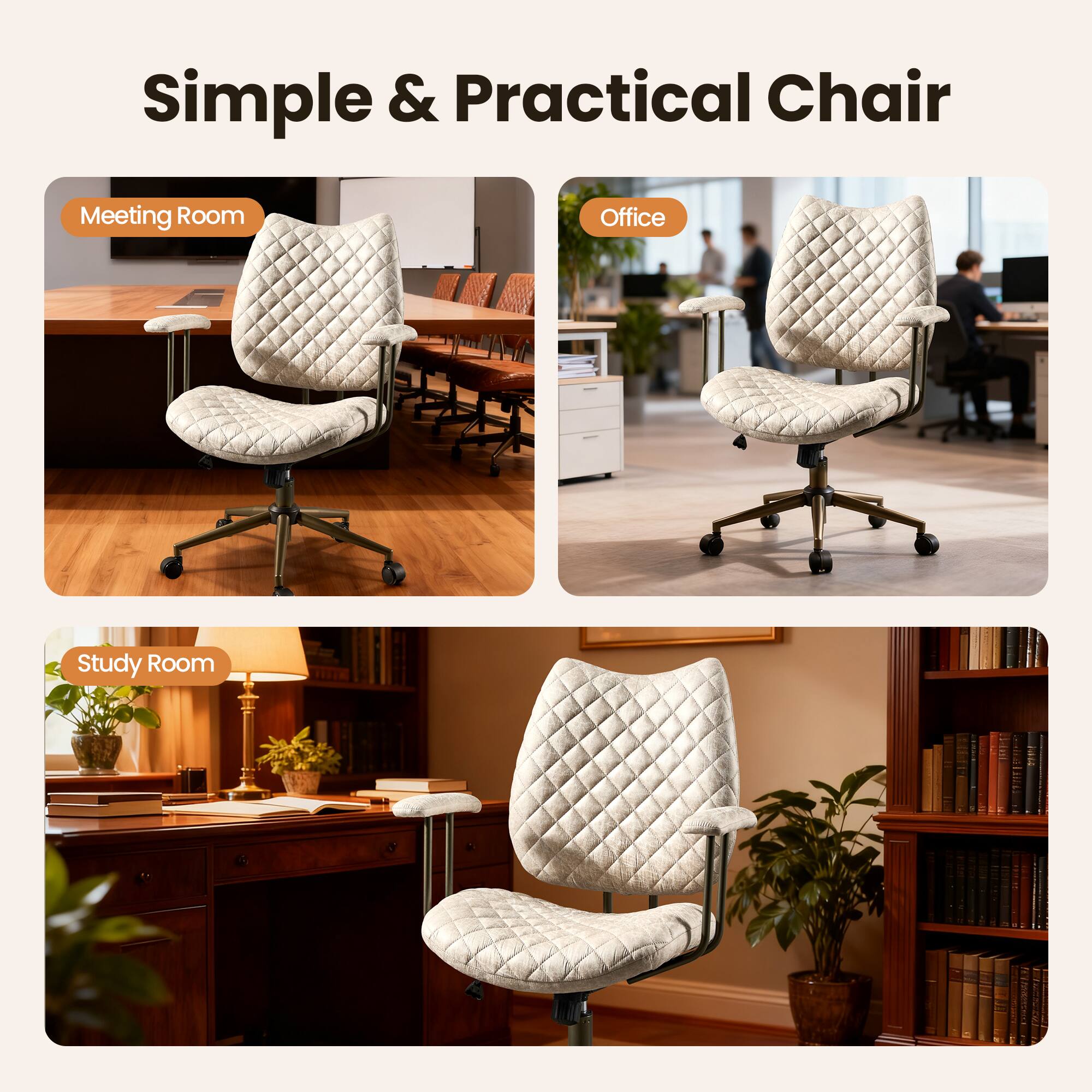 Simple & Practical Chair

- Meeting Room
- Office
- Study Room