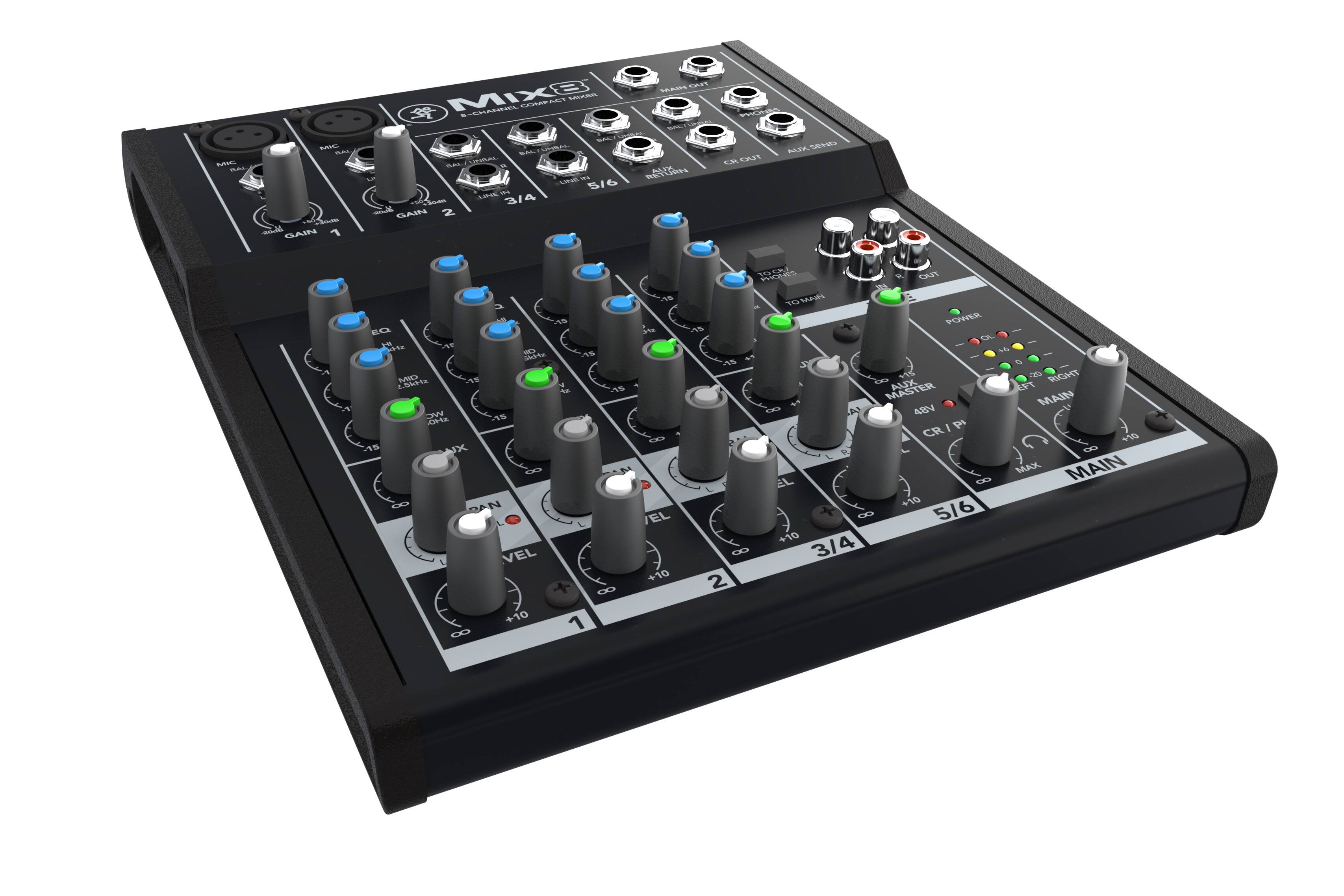 Left. Mackie - Mix8 Compact Mixer - Black.
