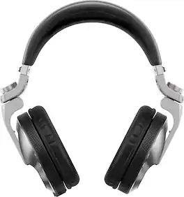 Pioneer DJ - Flagship Over-Ear DJ Headphones, Includes Carrying Case, Coiled Cable & Straight Cable - Silver
