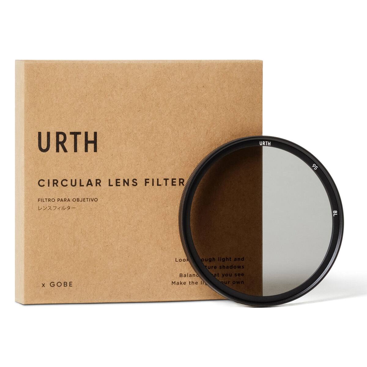 URTH CIRCULAR LENS FILTER URTH 95 FILTRO PARA OBJETIVO  
Look through light and true shadows  
Balance what you see  
Make the light your own