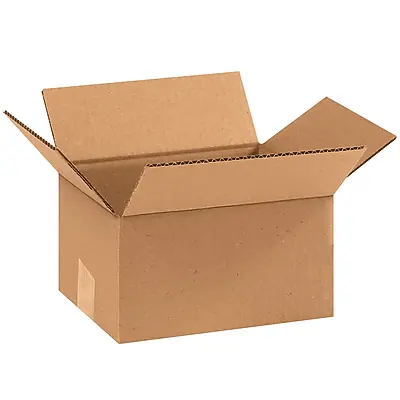 Front. The Packaging Wholesalers - 9" x 7" x 5" Corrugated Kraft Boxes, 32 ECT, 25/Bundle (BS090705X) - Kraft.