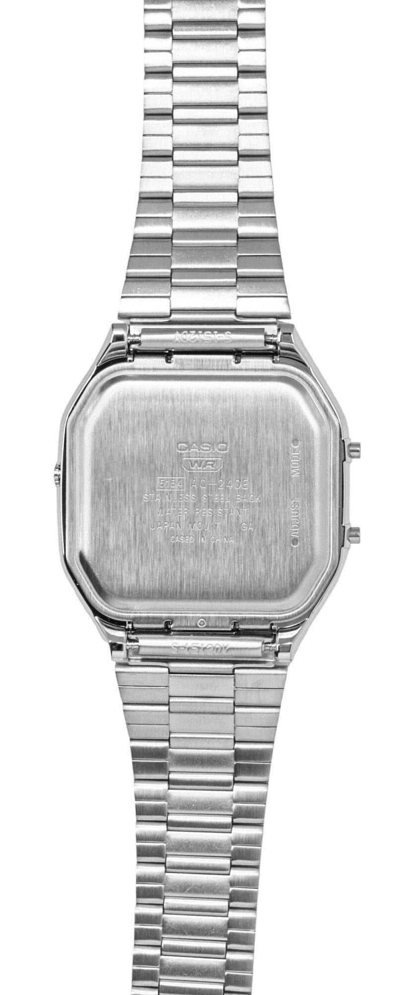 CASIO WR 5154 AQ-240E STAINLESS STEEL BACK WATER RESISTANT JAPAN MADE CASED IN OF NA
O MODE ADJUST
S-15100Y