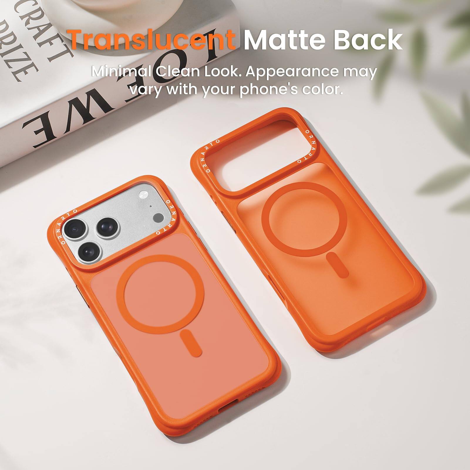 PRIZE CRAFT Translucent Minimal Clean Look. Matte Appearance Back may vary with your phone's color.