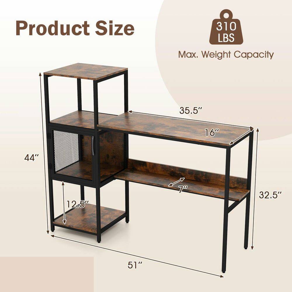 Product Size  
310 LBS Max. Weight Capacity  
35.5" x 16" x 44" x 12.5" x 7" x 32.5" x 51"