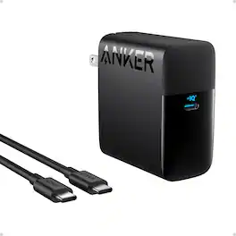 Anker - MacBook Pro Charger, Compact and Foldable 100W - Black