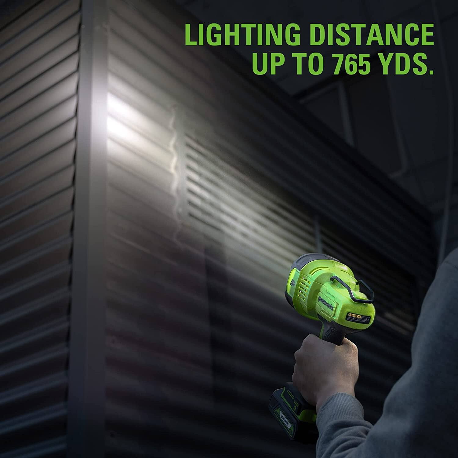 LIGHTING DISTANCE UP TO 765 YDS.