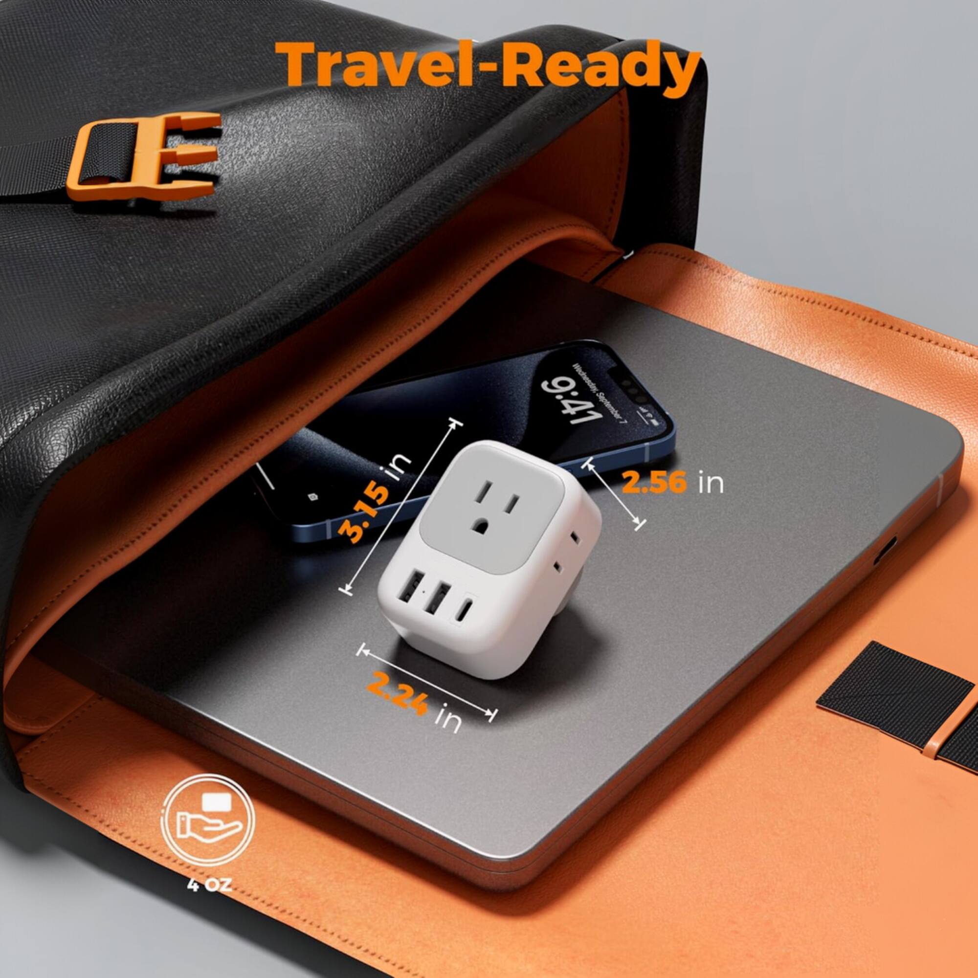 Travel-Ready

3.15 in  
2.56 in  
2.24 in  
4 OZ
