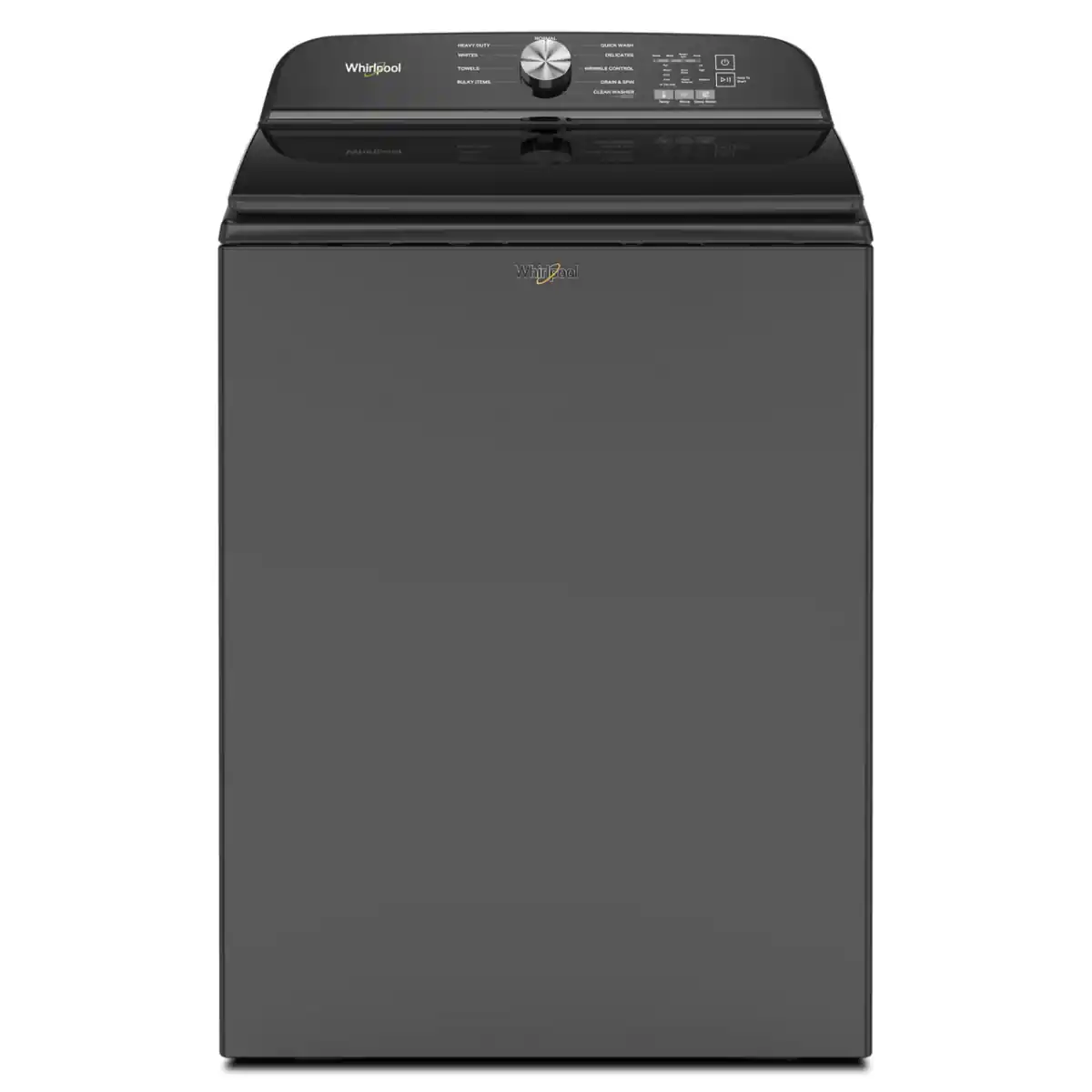Whirlpool - 5.3 Cu. Ft. High Efficiency Top Load Washer with Deep Water Wash Option - White - Volcano Black