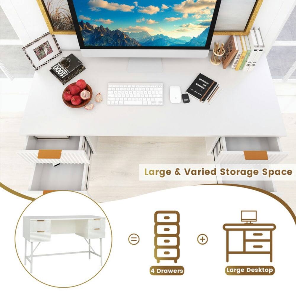 1000 n VIBes 600D FINE Z3AW MANY - Large & Varied Storage Space = + 4 Drawers Large Desktop